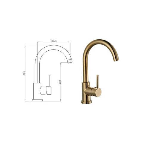 Смеситель для кухни HFG-81256 Bronze