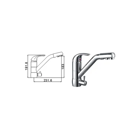 Смеситель для кухни HFG-75015